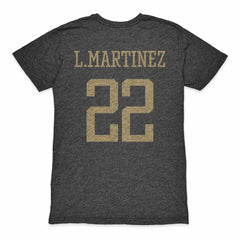 Lautaro Martinez Argentina National Team 1863FC Retro Player Tri-Blend T-Shirt Black