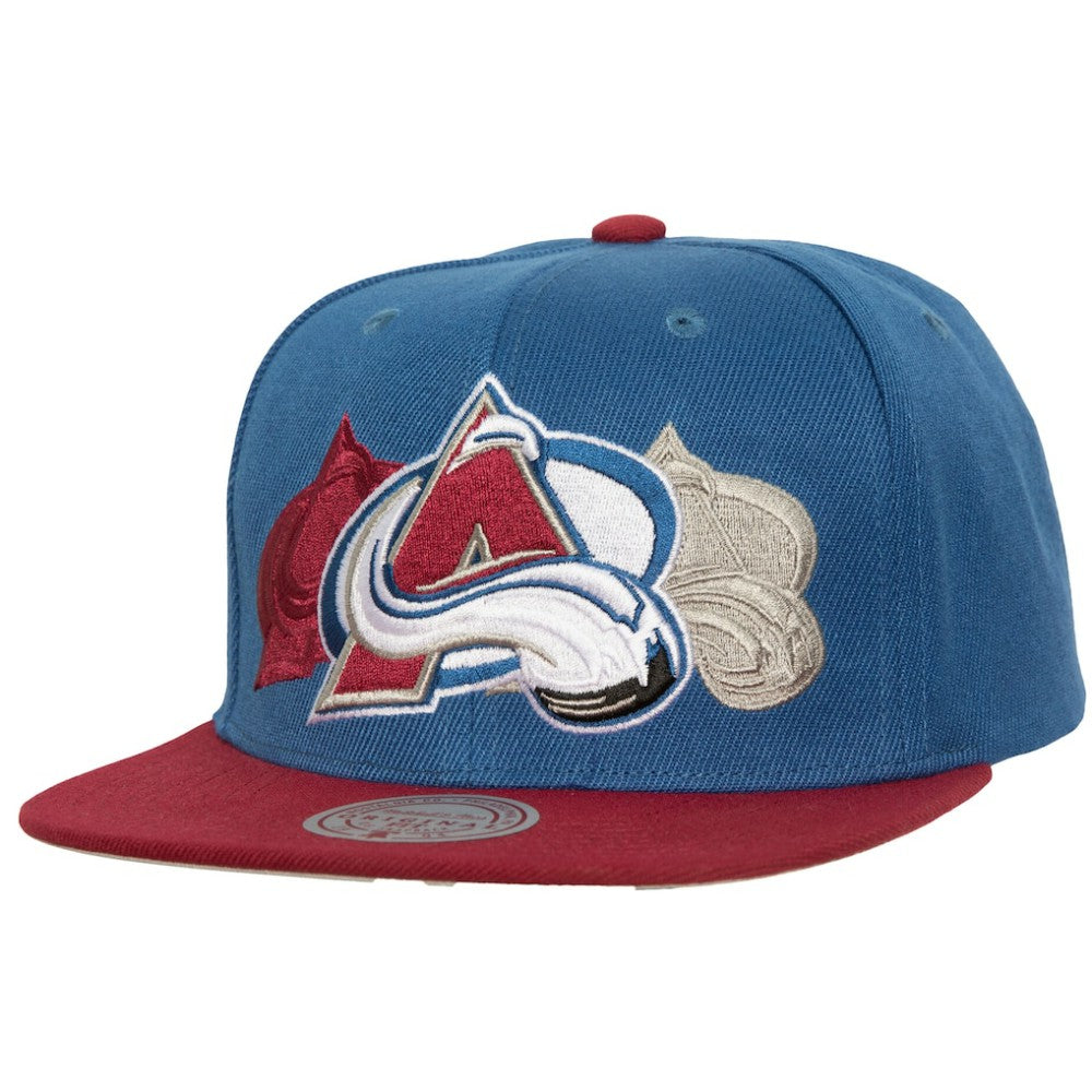 Colorado Avalanche Mitchell & Ness Soul Triple Up Snapback Hat - Light Blue | US 202134830