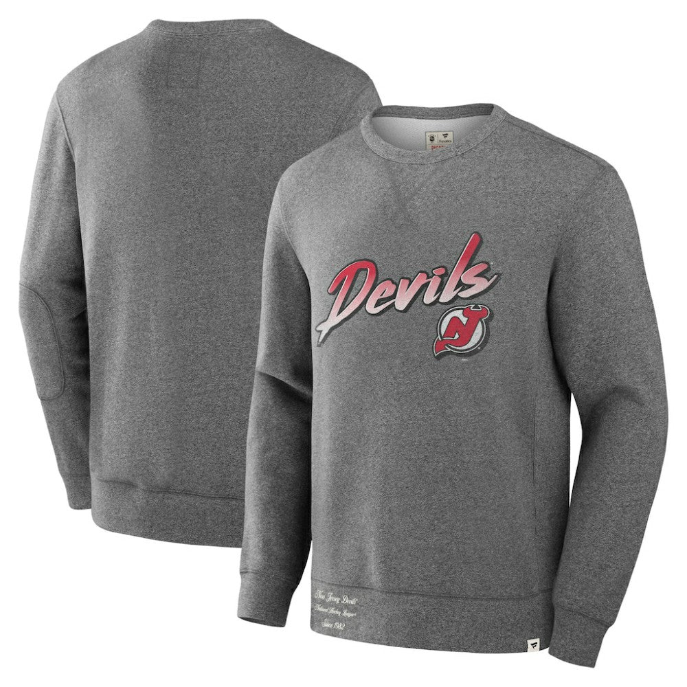 New Jersey Devils Fanatics Decades Collection Legendary Fleece Pullover Sweatshirt - Heather Gray | US 202135597
