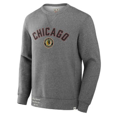 Chicago Blackhawks Fanatics Decades Collection Legendary Fleece Pullover Sweatshirt - Heather Gray | US 202135601