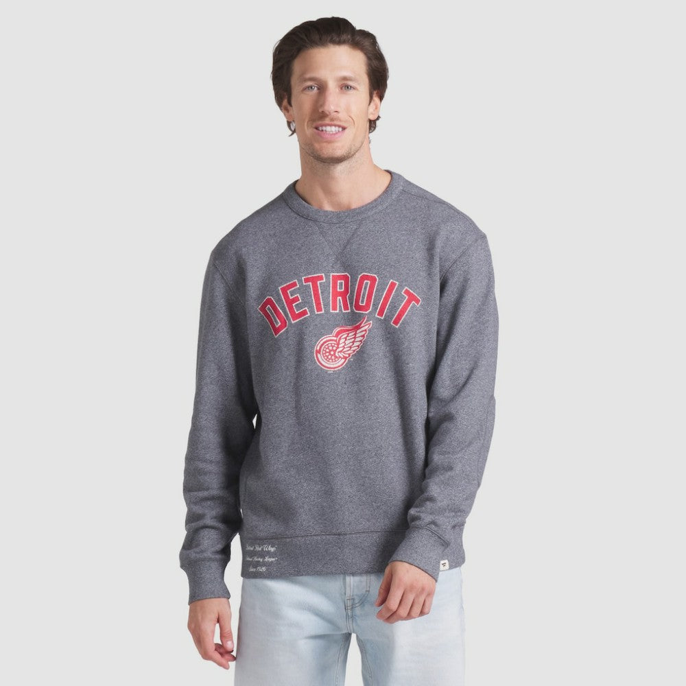 Detroit Red Wings Fanatics Decades Collection Legendary Fleece Pullover Sweatshirt - Heather Gray | US 202135606