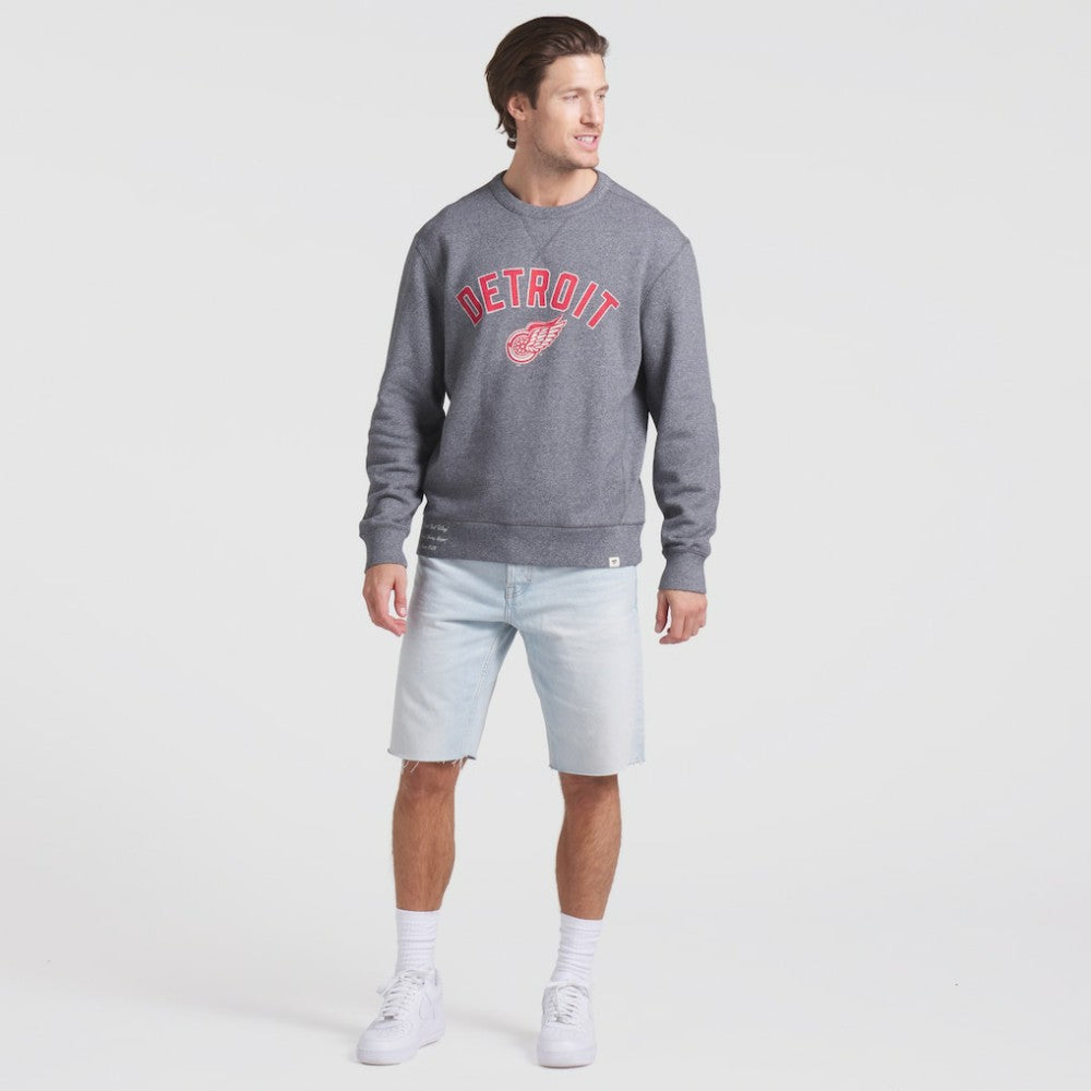 Detroit Red Wings Fanatics Decades Collection Legendary Fleece Pullover Sweatshirt - Heather Gray | US 202135606