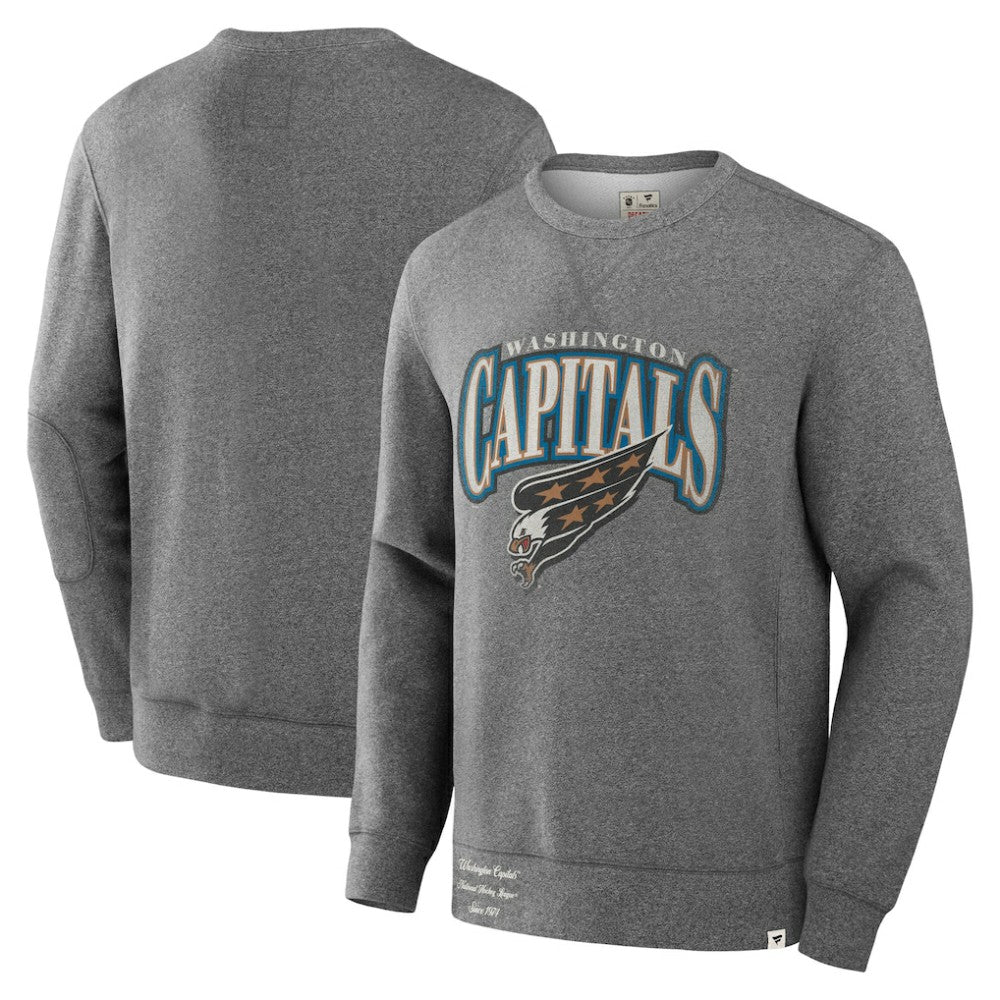 Washington Capitals Fanatics Decades Collection Legendary Fleece Pullover Sweatshirt - Heather Gray | US 202135608