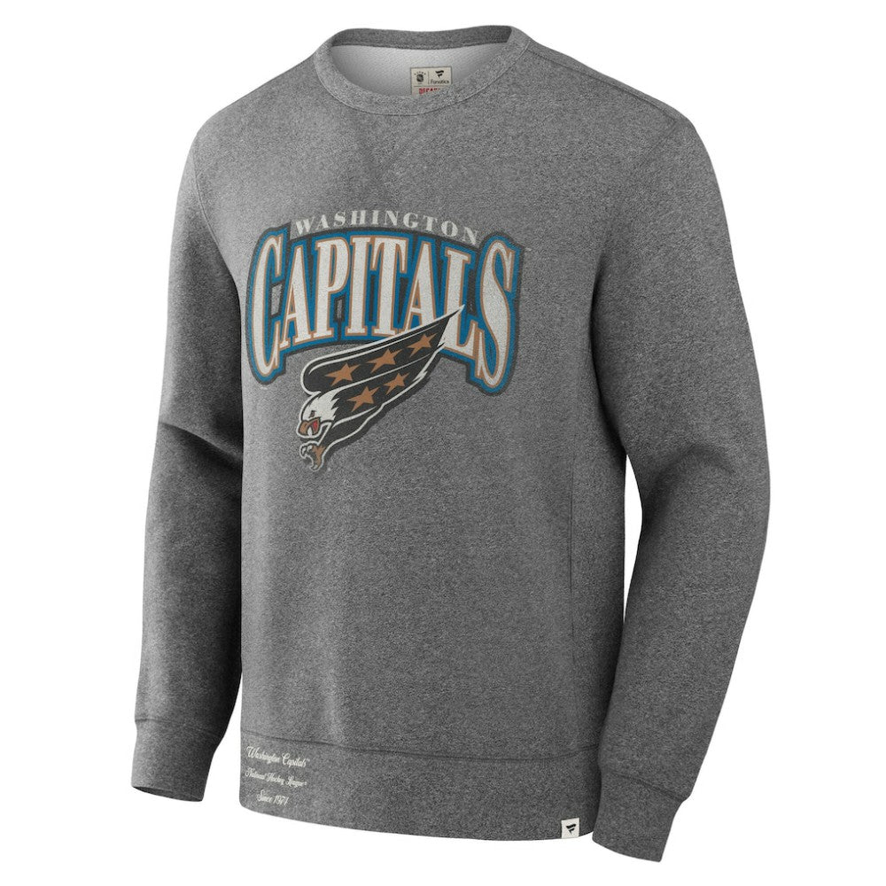 Washington Capitals Fanatics Decades Collection Legendary Fleece Pullover Sweatshirt - Heather Gray | US 202135608