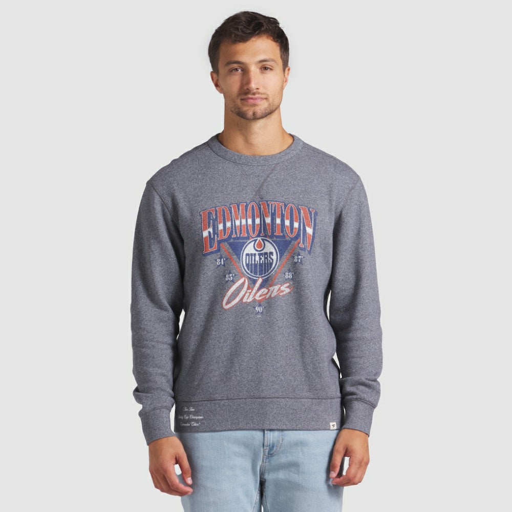 Edmonton Oilers Fanatics Decades Collection Legendary Fleece Pullover Sweatshirt - Heather Gray | US 202135609