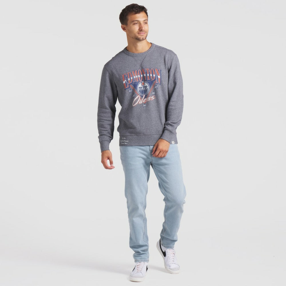 Edmonton Oilers Fanatics Decades Collection Legendary Fleece Pullover Sweatshirt - Heather Gray | US 202135609