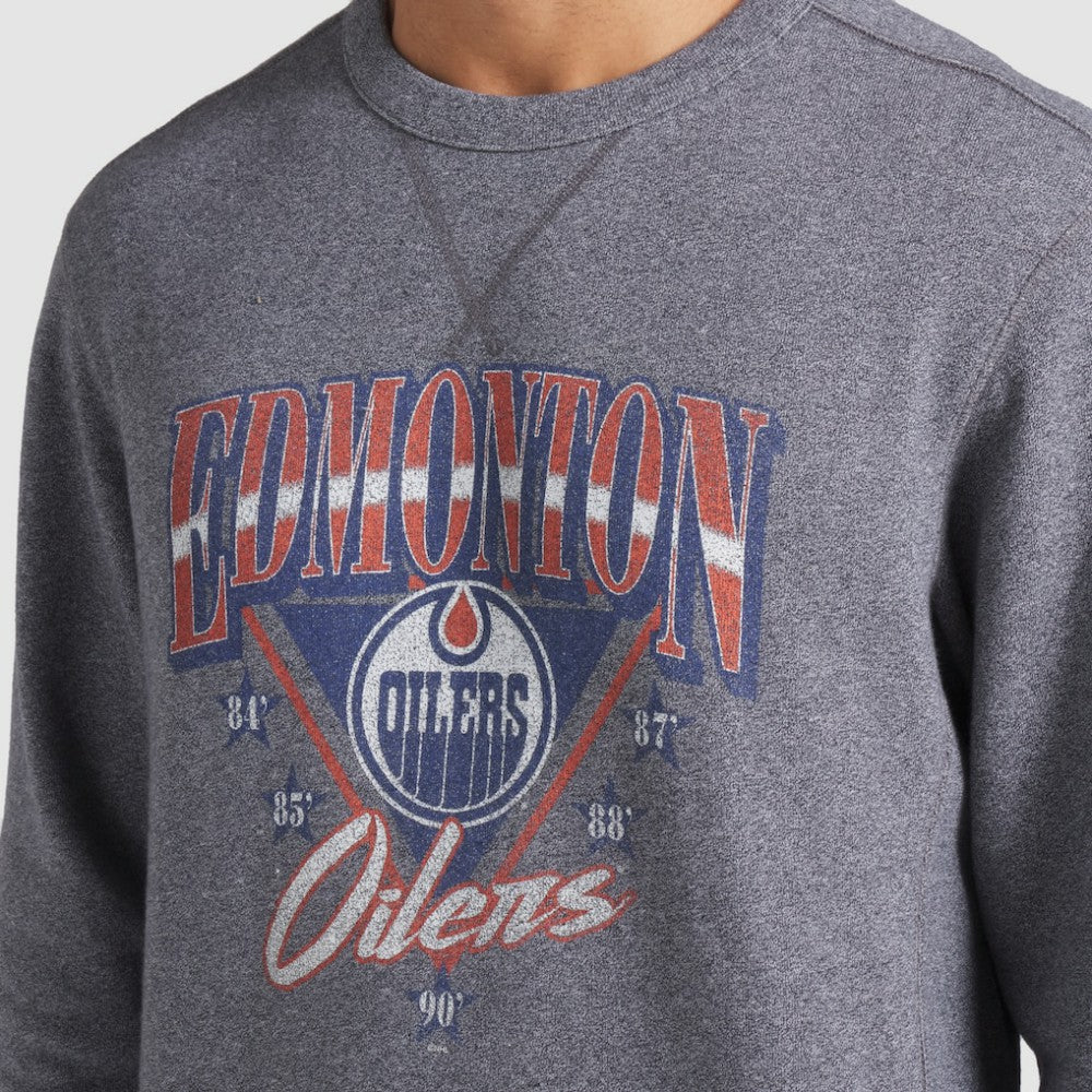 Edmonton Oilers Fanatics Decades Collection Legendary Fleece Pullover Sweatshirt - Heather Gray | US 202135609