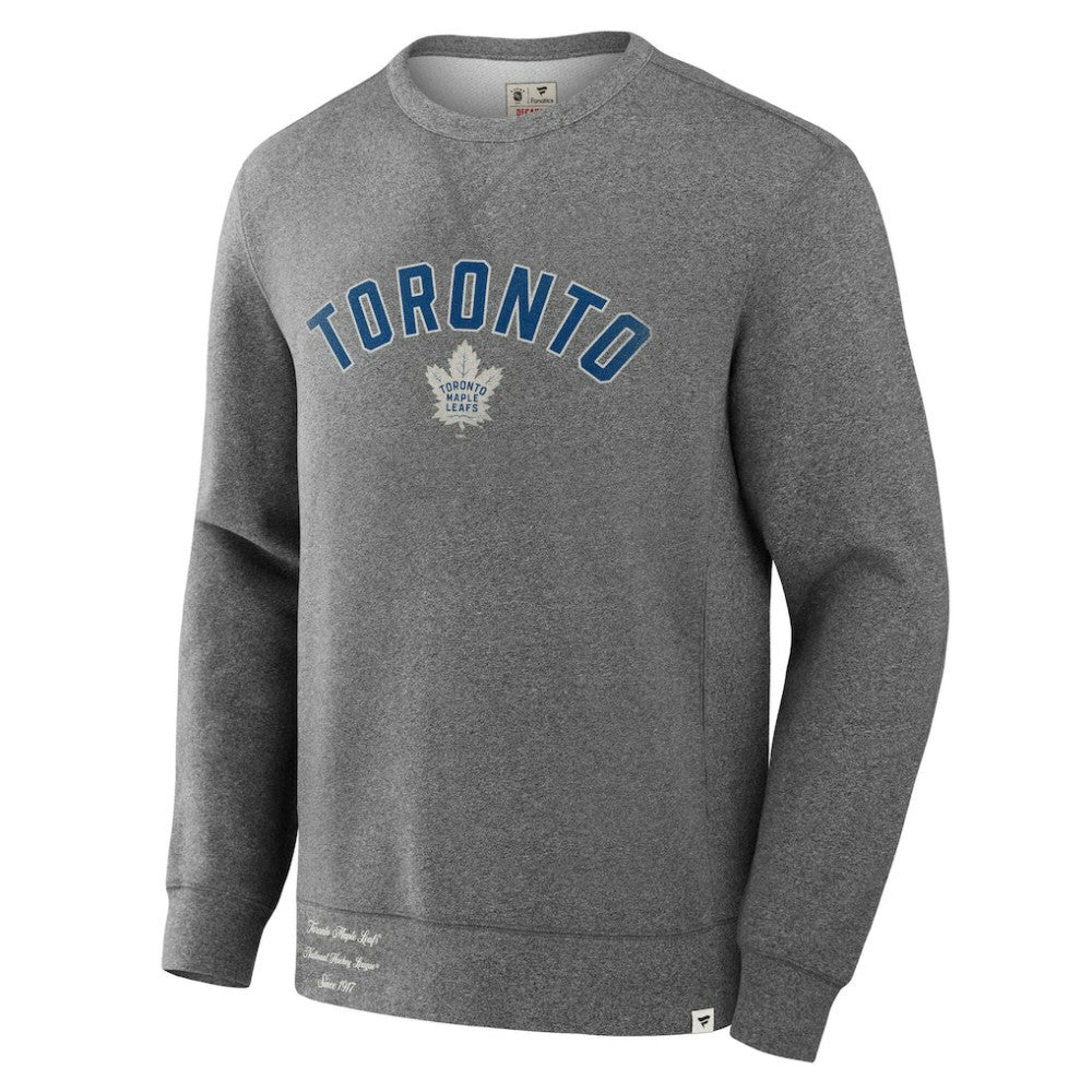 Toronto Maple Leafs Fanatics Decades Collection Legendary Fleece Pullover Sweatshirt - Heather Gray | US 202135610