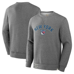 New York Rangers Fanatics Decades Collection Legendary Fleece Pullover Sweatshirt - Heather Gray | US 202135611