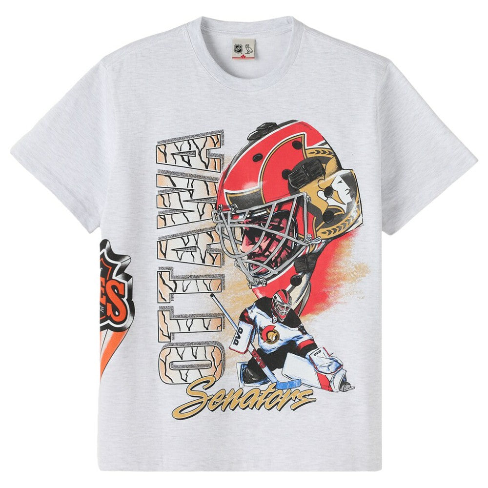 Ottawa Senators OVO x NHL Retro T-Shirt - Heather Gray | US 202137986