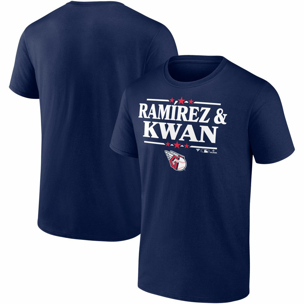 Jose Ramirez & Steven Kwan Cleveland Guardians Election Player T-Shirt - Navy T-shirts