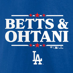 Mookie Betts & Shohei Ohtani Los Angeles Dodgers Election Player T-Shirt - Royal T-shirts