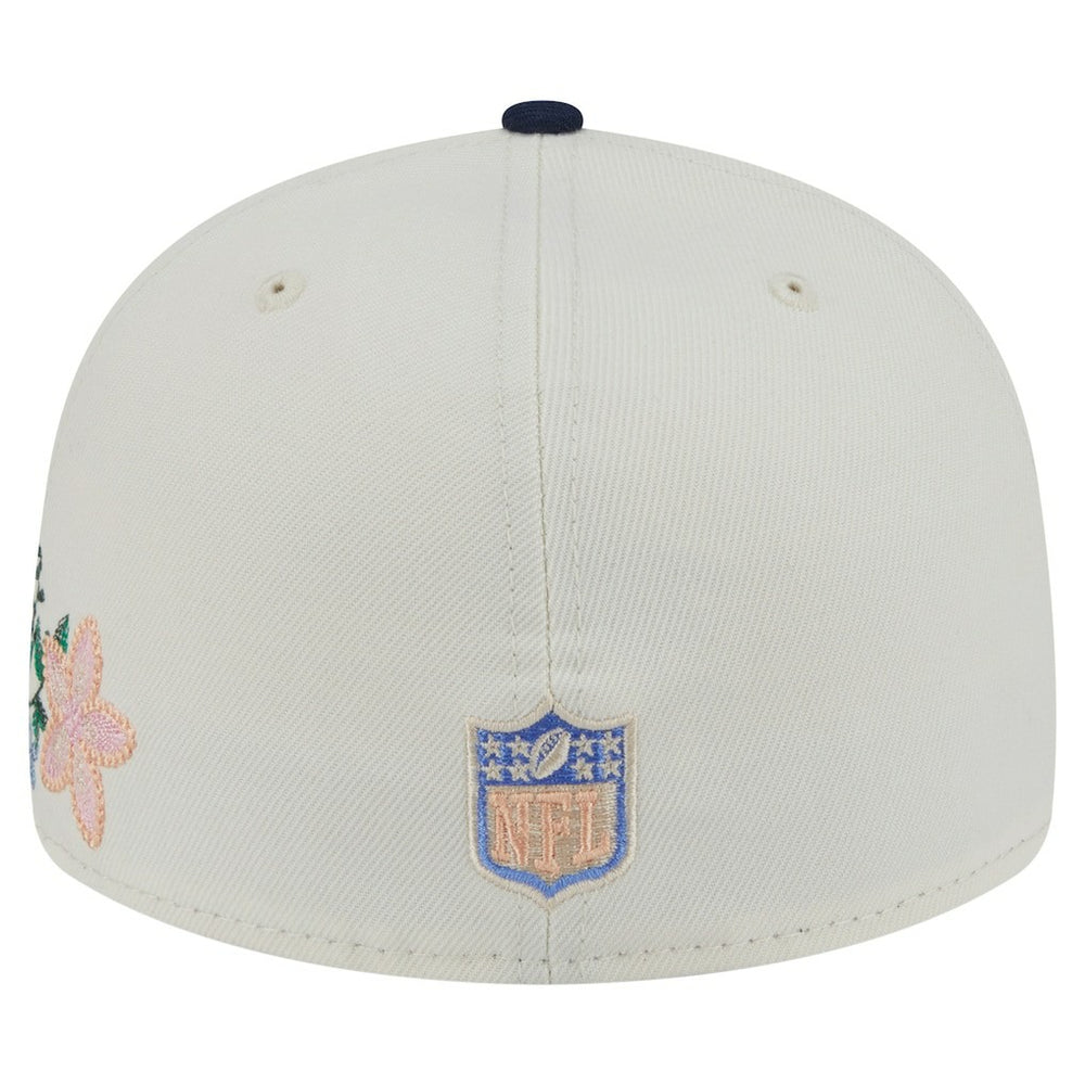 Dallas Cowboys New Era Tonal Florals 59FIFTY Fitted Hat - Cream/Navy Hats