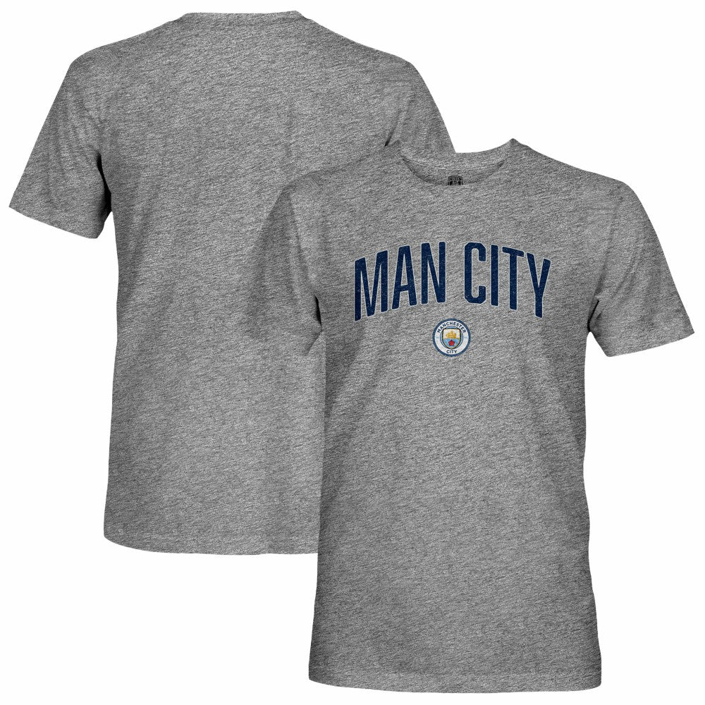 Manchester City 1863FC Wordmark Retro Tri-Blend T-Shirt Heather Gray