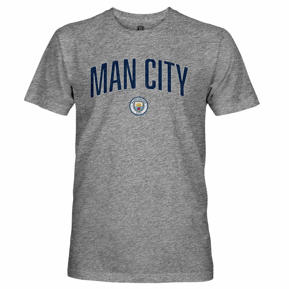 Manchester City 1863FC Wordmark Retro Tri-Blend T-Shirt Heather Gray