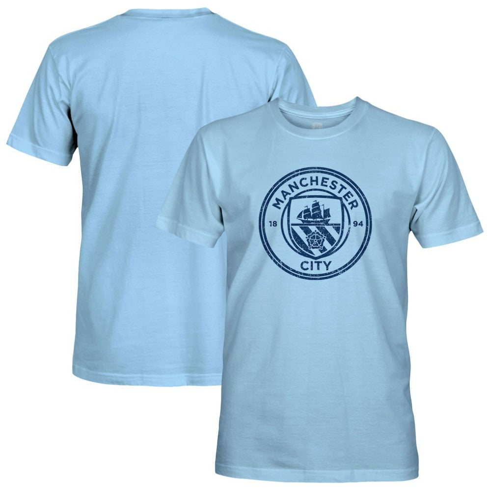 Manchester City 1863FC Mono Badge T-Shirt Sky Blue
