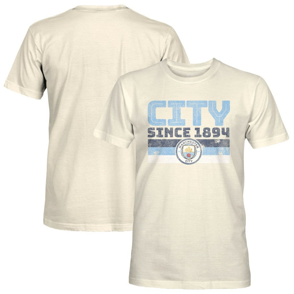 Manchester City 1863FC Retro Stripes T-Shirt Tan