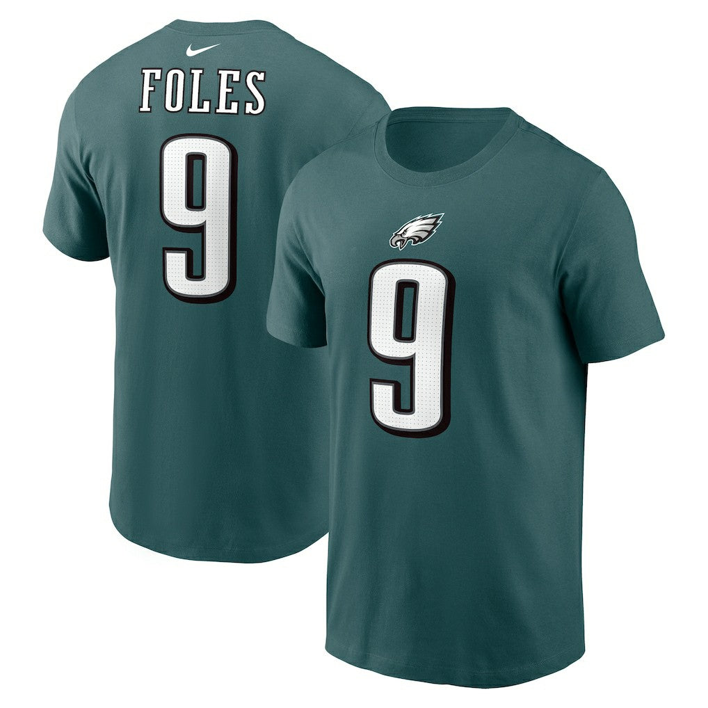 Nick Foles Philadelphia Eagles Retired Player Name & Number T-Shirt - Midnight Green T-shirts