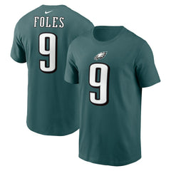 Nick Foles Philadelphia Eagles Retired Player Name & Number T-Shirt - Midnight Green T-shirts