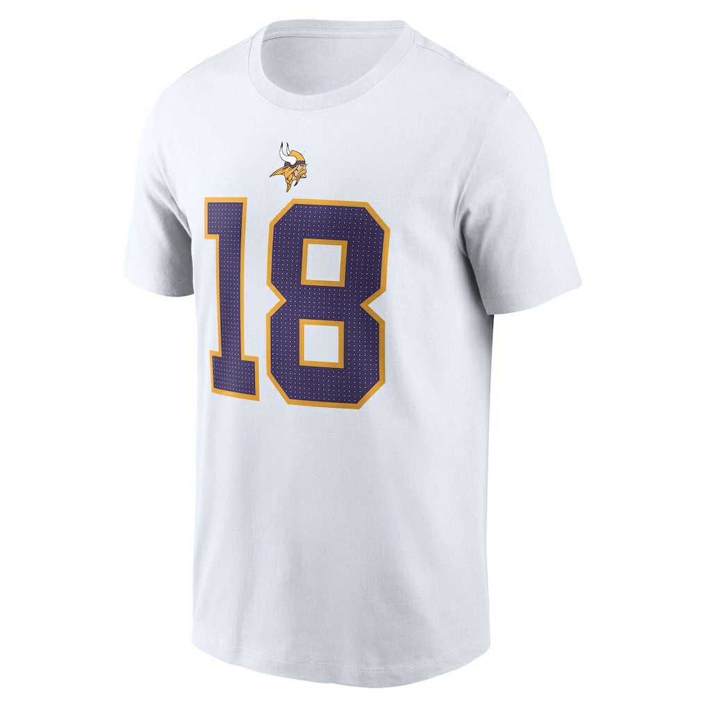 Justin Jefferson Minnesota Vikings Name & Number T-Shirt - White T-shirts