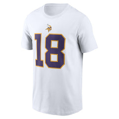 Justin Jefferson Minnesota Vikings Name & Number T-Shirt - White T-shirts