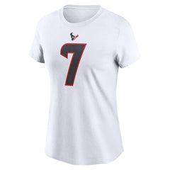 C.J. Stroud Houston Texans Women's Player Name & Number T-Shirt - White T-shirts