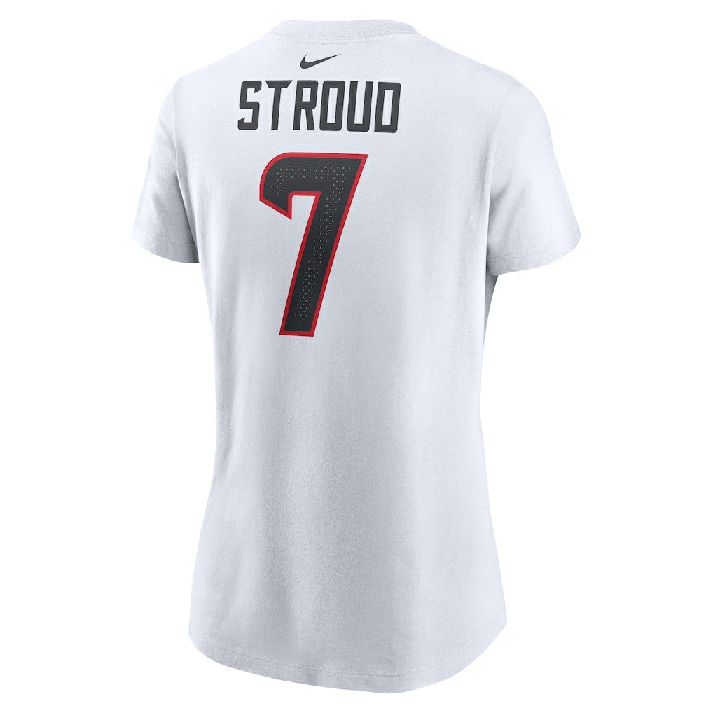 C.J. Stroud Houston Texans Women's Player Name & Number T-Shirt - White T-shirts