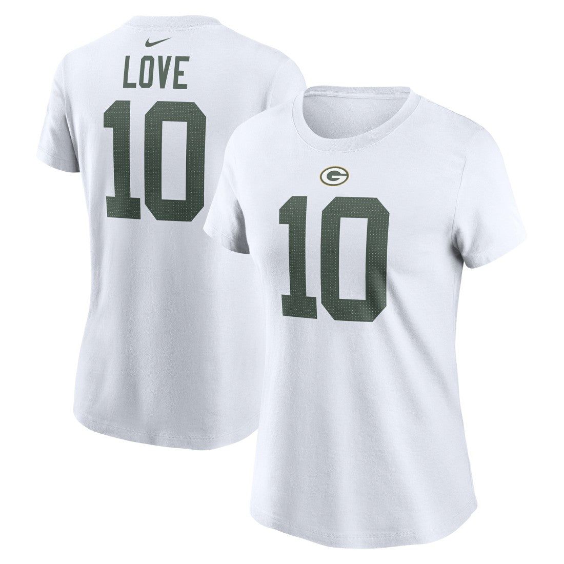 Jordan Love Green Bay Packers Women's Player Name & Number T-Shirt - White T-shirts