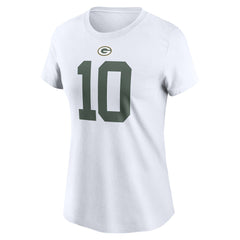 Jordan Love Green Bay Packers Women's Player Name & Number T-Shirt - White T-shirts