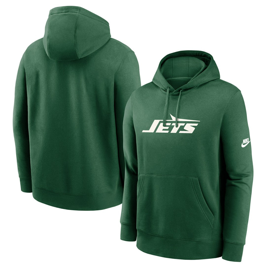New York Jets Rewind Club Logo Pullover Hoodie - Green Hoodies
