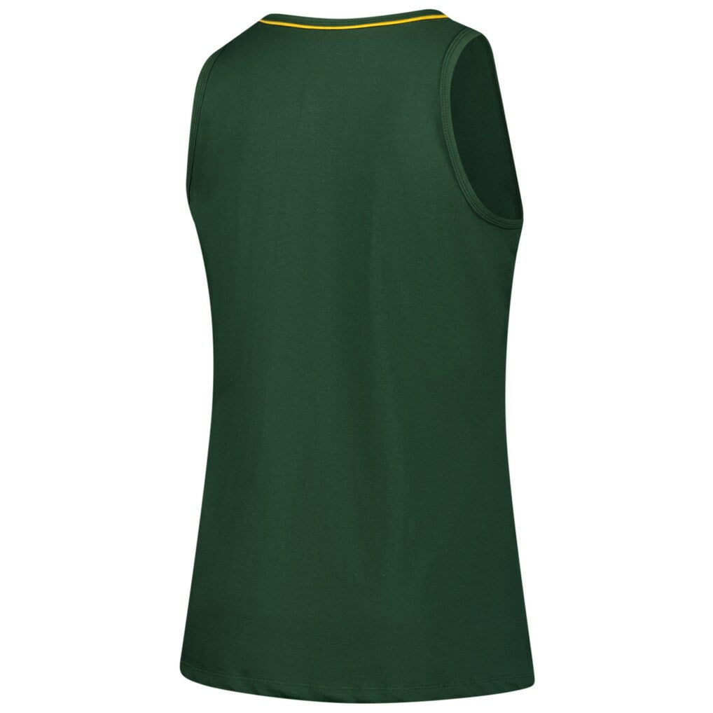 Green Bay Packers Logo Athletic Women's Plus Size Stellar Win V-Neck Tank Top - Green Tops