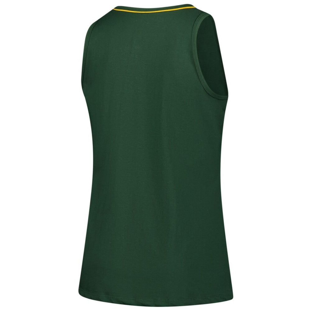 Green Bay Packers Logo Athletic Women's Plus Size Stellar Win V-Neck Tank Top - Green Tops