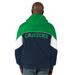 Vancouver Canucks Starter Power Forward Full-Zip Hoodie - Navy/Green | US 202144392
