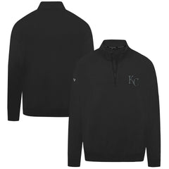 Kansas City Royals Levelwear Murray Nightfall Quarter-Zip Top - Black Tops