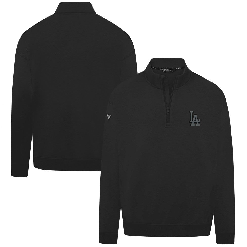 Los Angeles Dodgers Levelwear Murray Nightfall Quarter-Zip Top - Black Tops