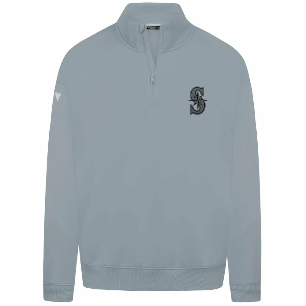 Seattle Mariners Levelwear Murray Nightfall Quarter-Zip Top - Gray Tops