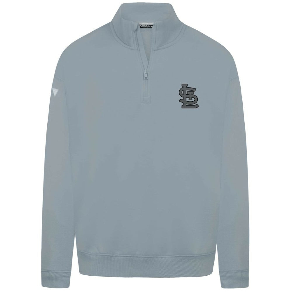 St. Louis Cardinals Levelwear Murray Nightfall Quarter-Zip Top - Gray Tops