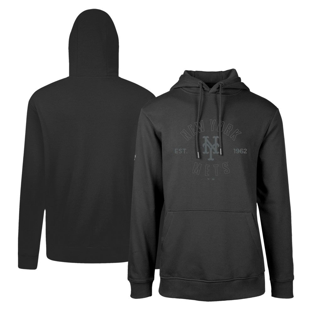 New York Mets Levelwear Podium Abyssal Pullover Hoodie - Black Hoodies