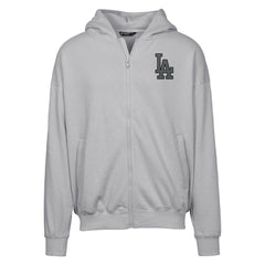 Los Angeles Dodgers Levelwear Uphill Abyssal Full-Zip Hoodie - Gray Hoodies