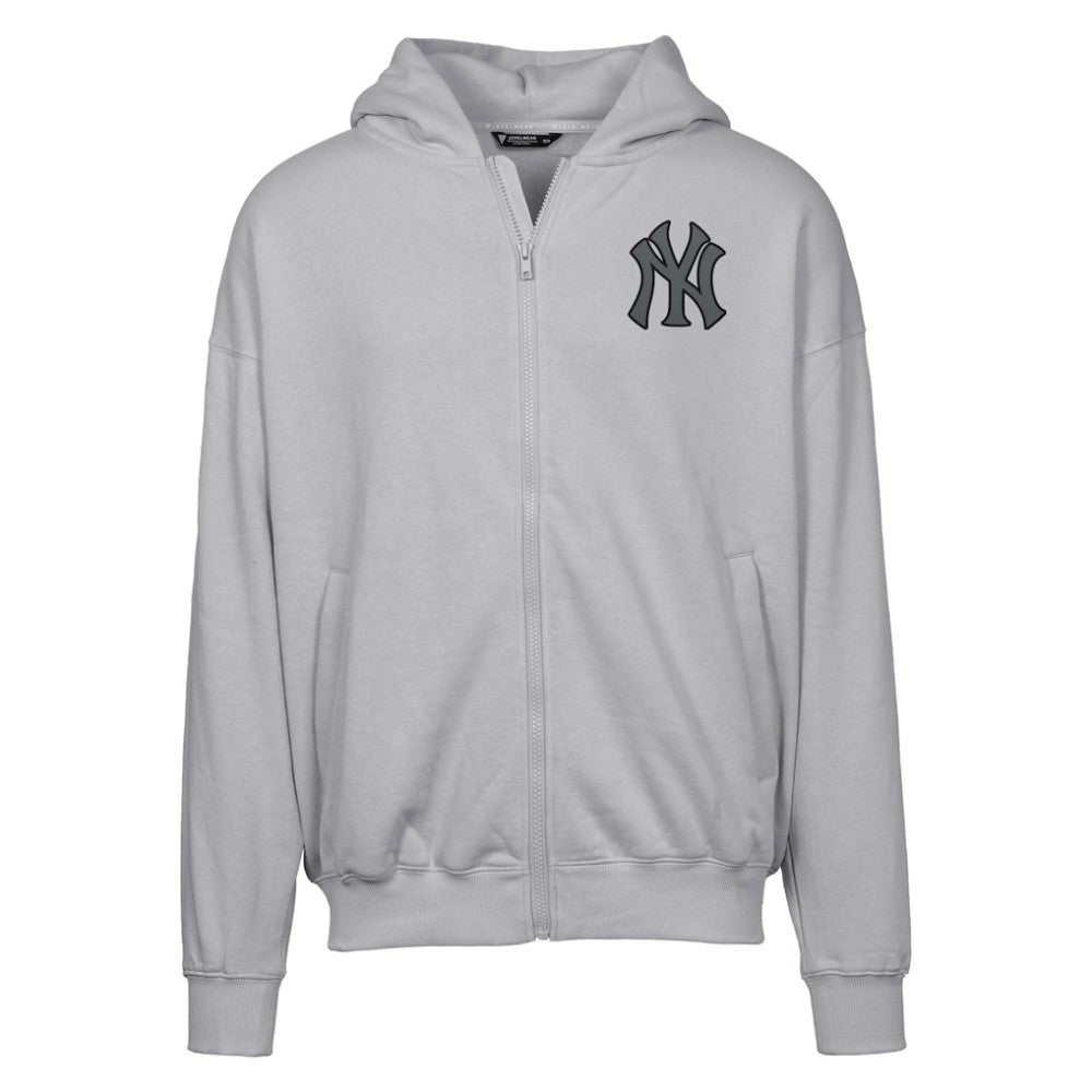 New York Yankees Levelwear Uphill Abyssal Full-Zip Hoodie - Gray Hoodies