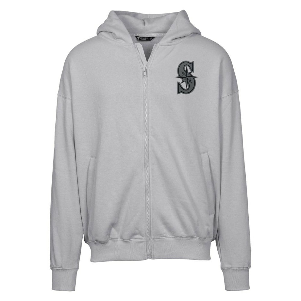 Seattle Mariners Levelwear Uphill Abyssal Full-Zip Hoodie - Gray Hoodies