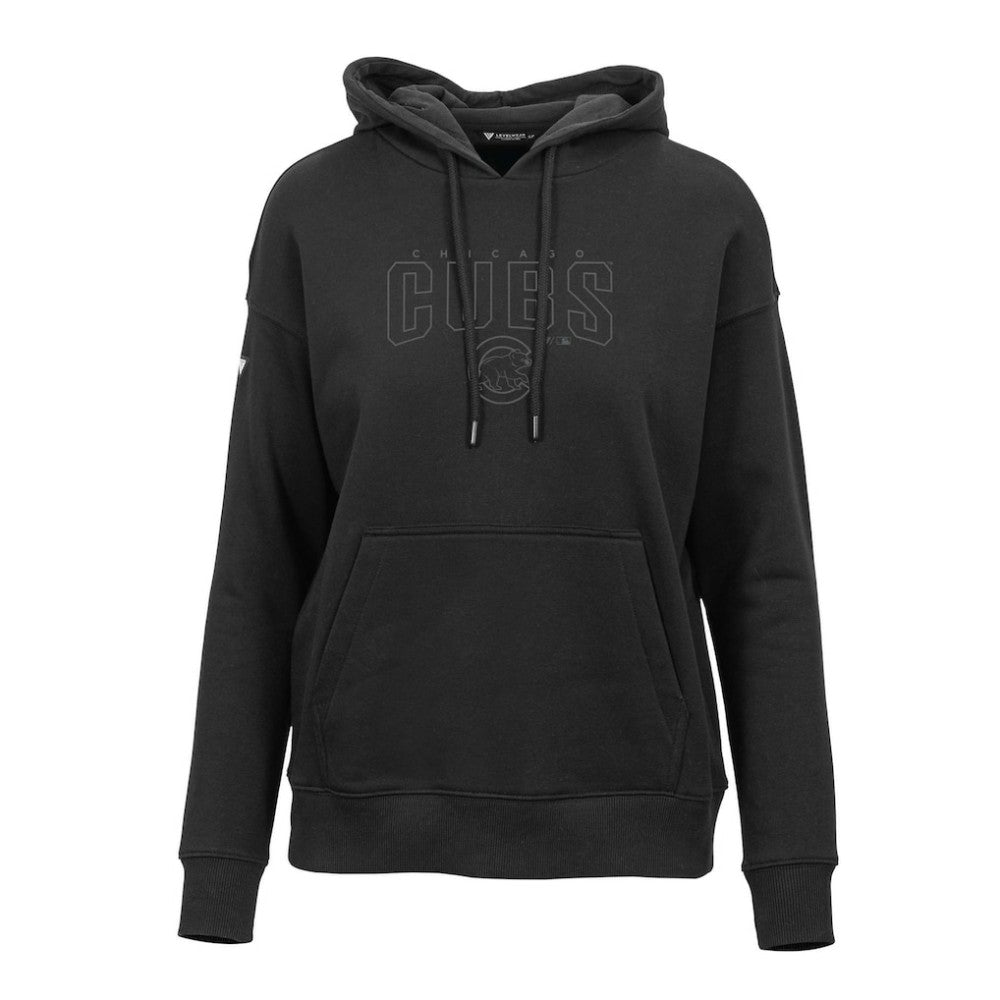Chicago Cubs Levelwear Women's Adorn Darkmoon Pullover Hoodie - Black Hoodies