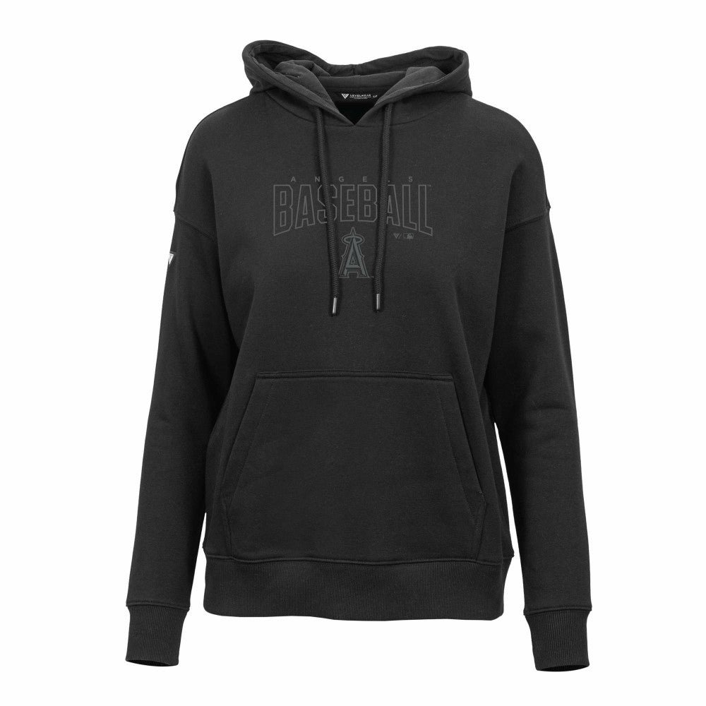 Los Angeles Angels Levelwear Women's Adorn Darkmoon Pullover Hoodie - Black Hoodies