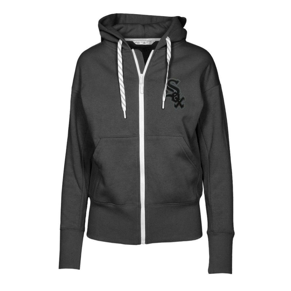 Chicago White Sox Levelwear Women's Gardinia Nightfall Full-Zip Hoodie - Black Hoodies