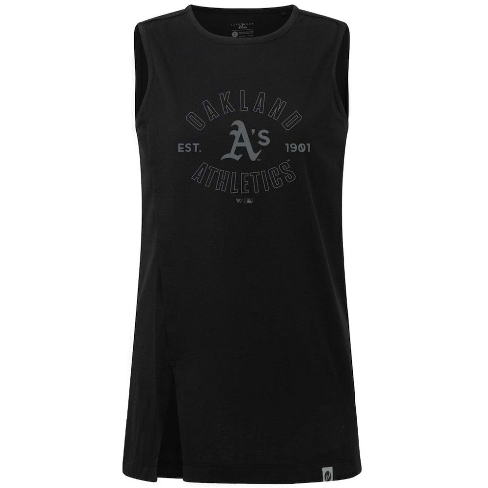 Oakland Athletics Levelwear Women's Influx Abyssal Tank Top - Black Tanks