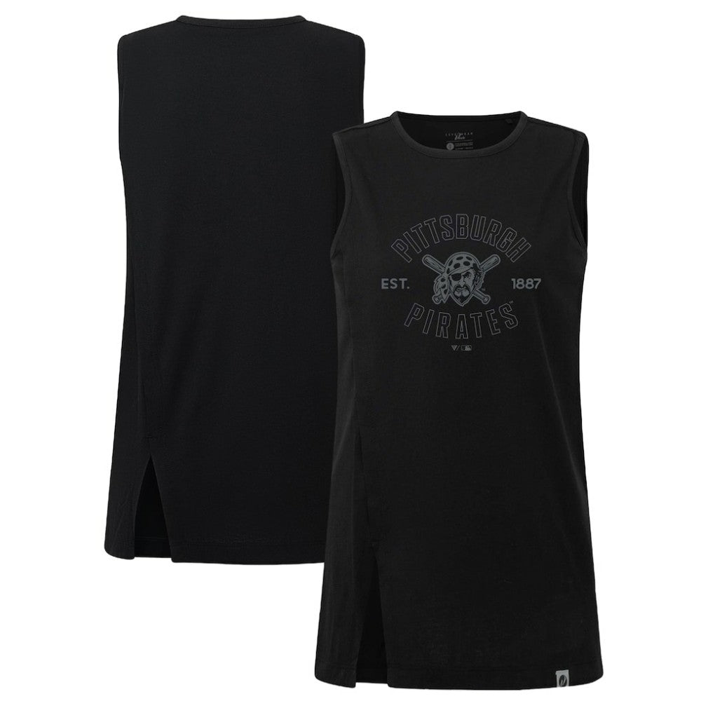 Pittsburgh Pirates Levelwear Women's Influx Abyssal Tank Top - Black Tanks