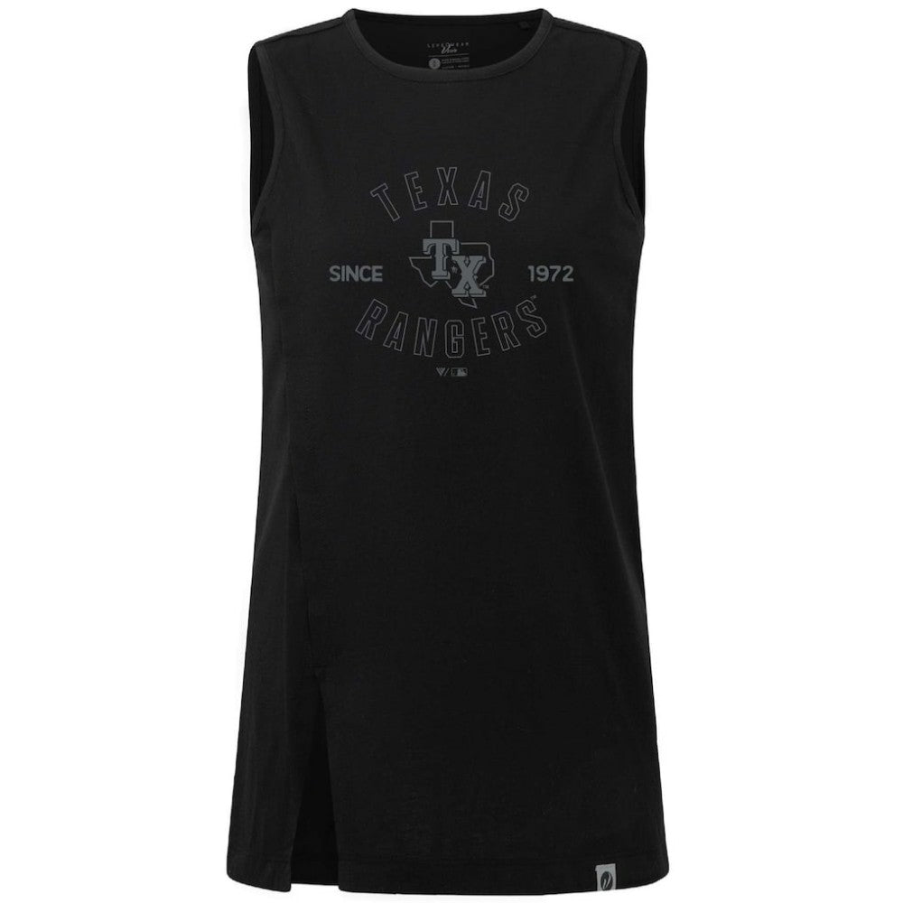 Texas Rangers Levelwear Women's Influx Abyssal Tank Top - Black Tanks