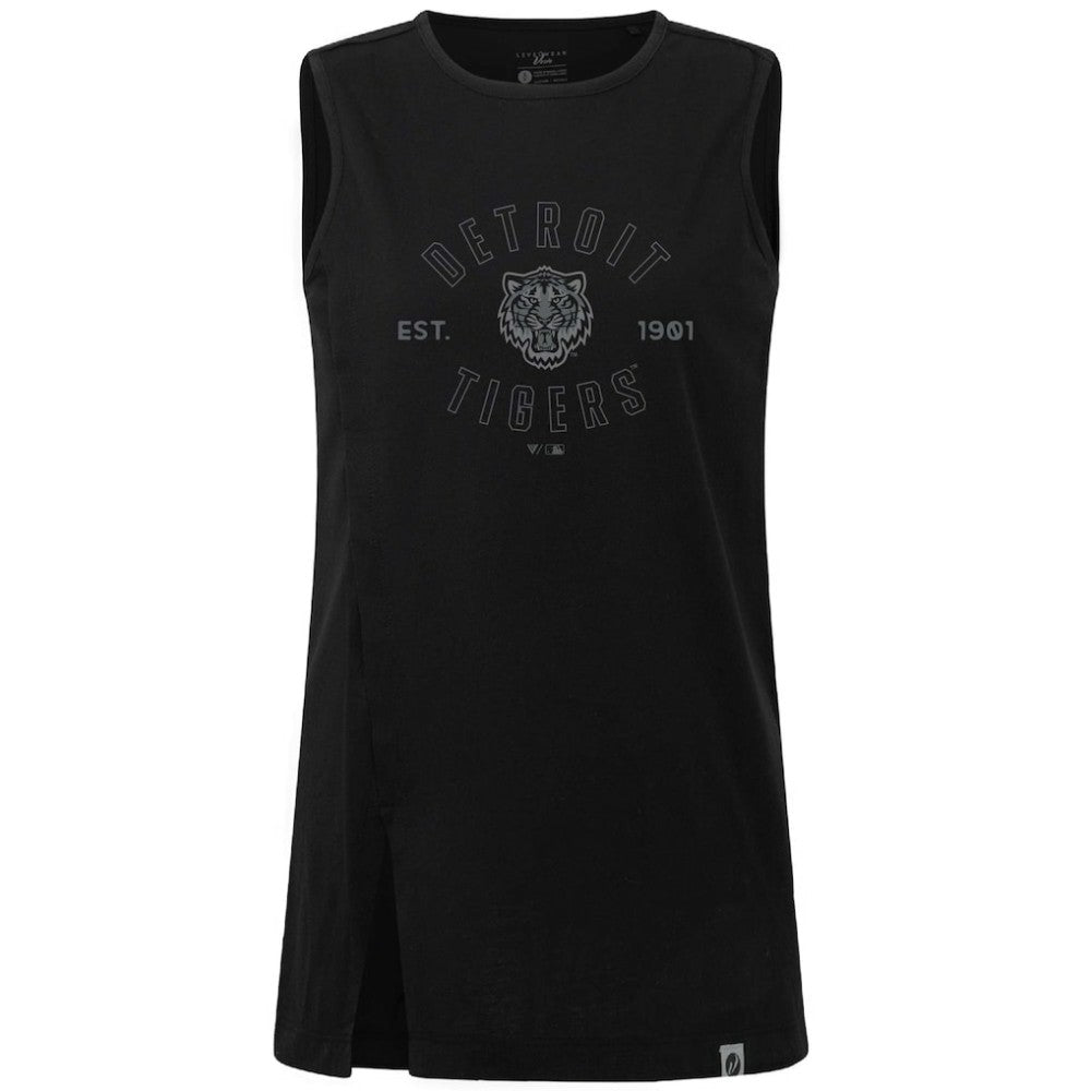 Detroit Tigers Levelwear Women's Influx Abyssal Tank Top - Black Tanks