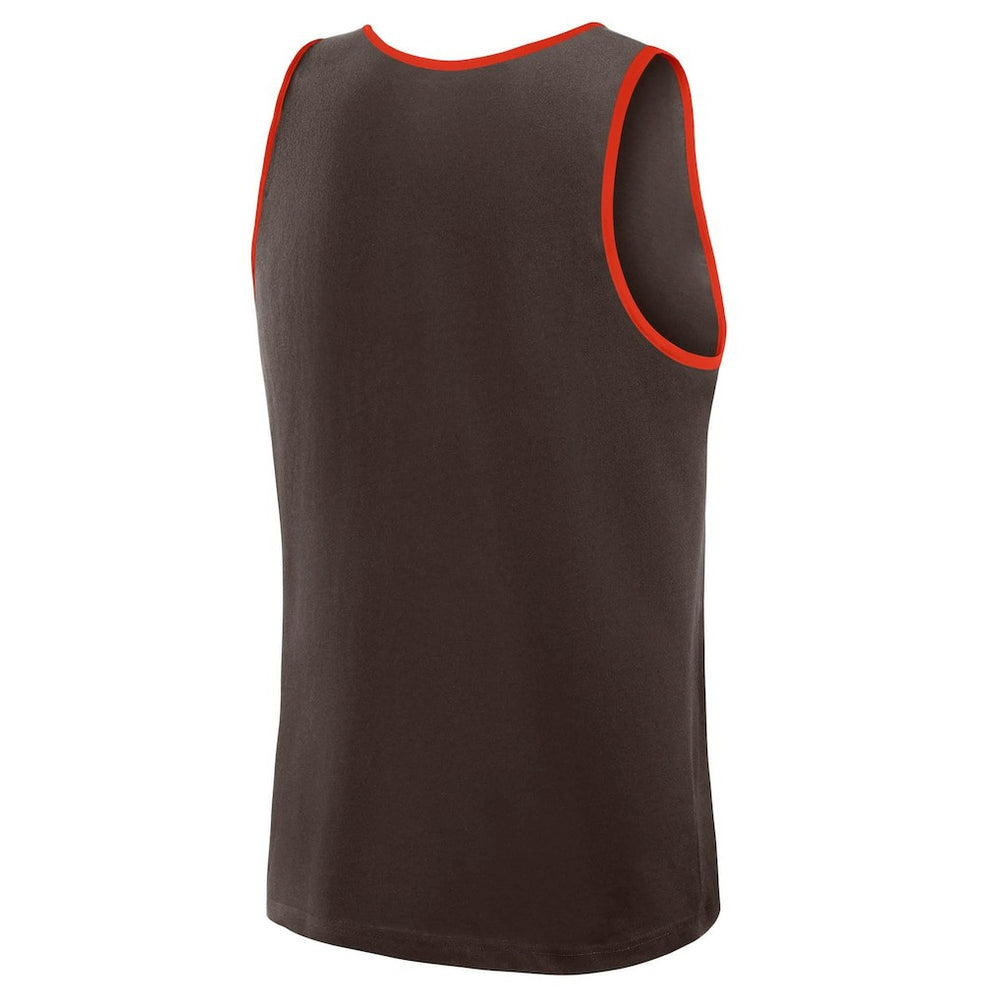 Cleveland Browns Logo Athletic Unmatched Success Tank Top - Brown Tops