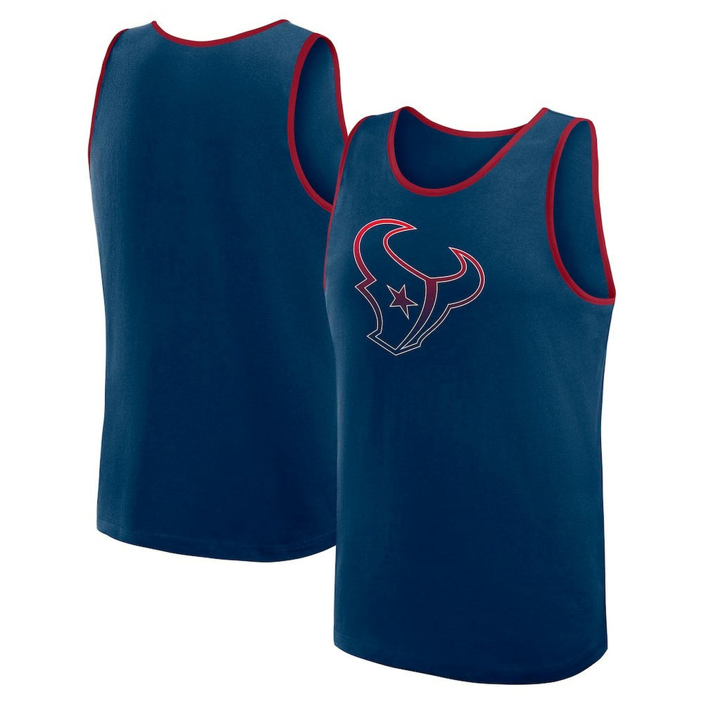 Houston Texans Logo Athletic Unmatched Success Tank Top - Navy Tops